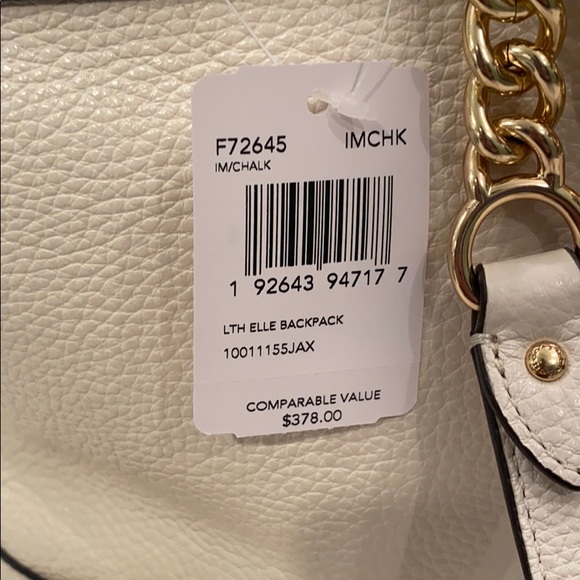 SOLD NWT Coach Elle Backpack White/Cream - Picture 4 of 7